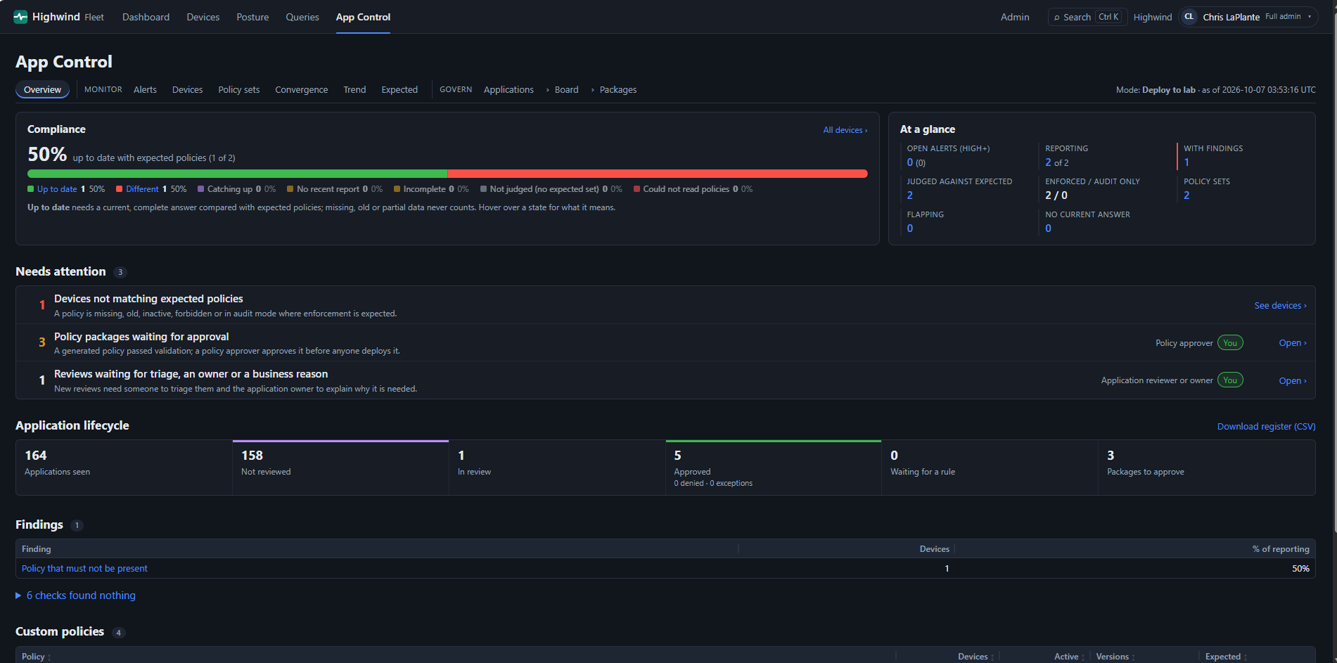 Highwind Fleet App Control